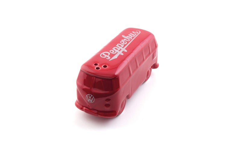 BRISA VW Collection - Volkswagen Salt & Pepper Shakers in Ceramic with T1 Bus Design 2-piece set (Classic Bus/White & Red) - Image 3